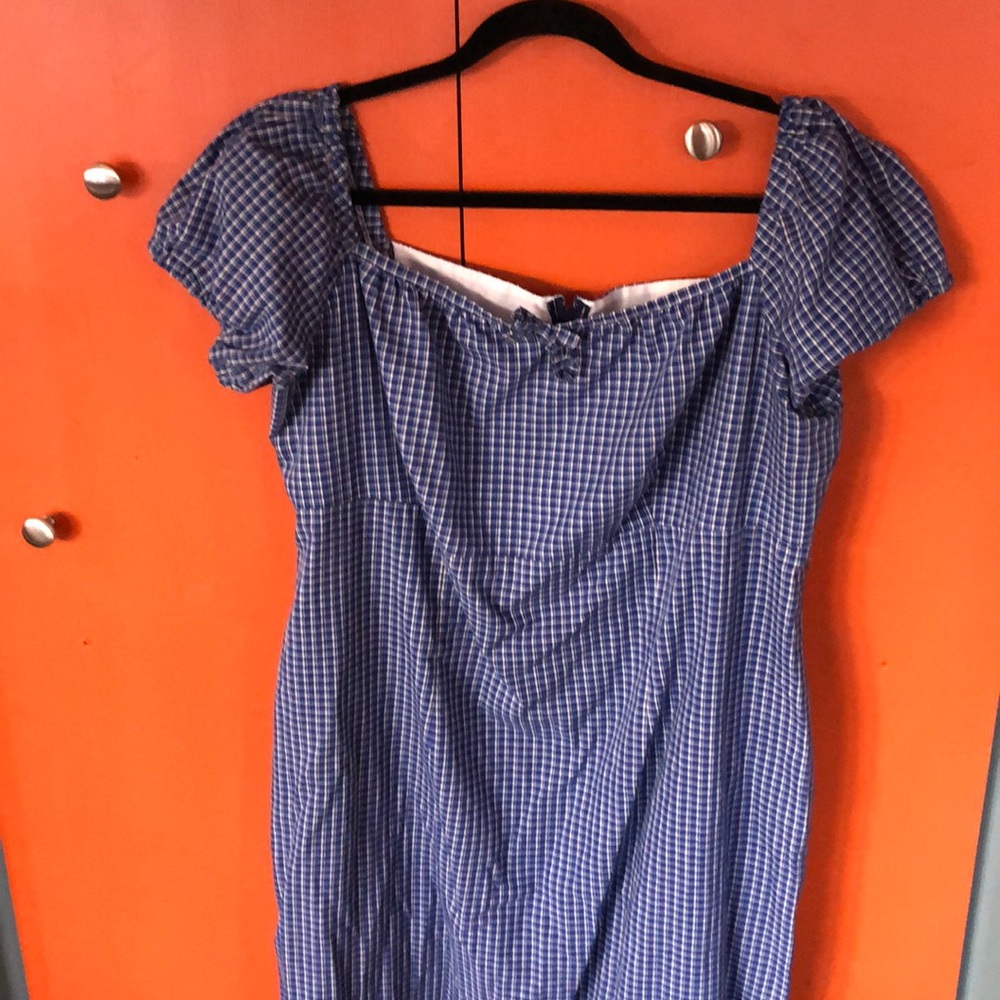 Sweet Blue and White Gingham Dress